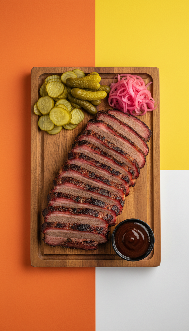 House-Smoked Brisket Board with Pickles